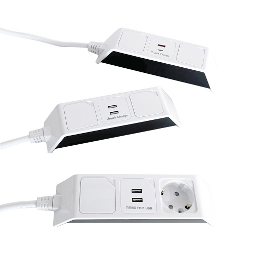 에스와이폴리텍 네모탭 2구 USB A타입 고속충전 멀티탭