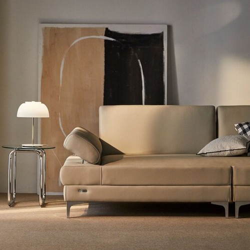 장인가구 비움 온열 3인 가죽 흙소파 MS (황토볼)_이미지