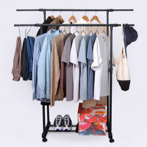 OMT 이동식 2단 스탠드 옷걸이 행거_이미지