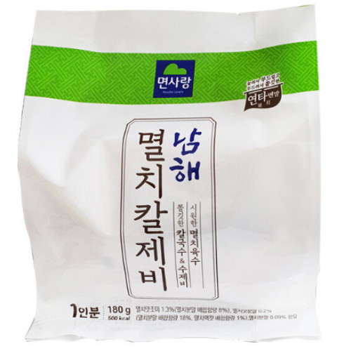 면사랑 남해 멸치칼제비 180g (3개)