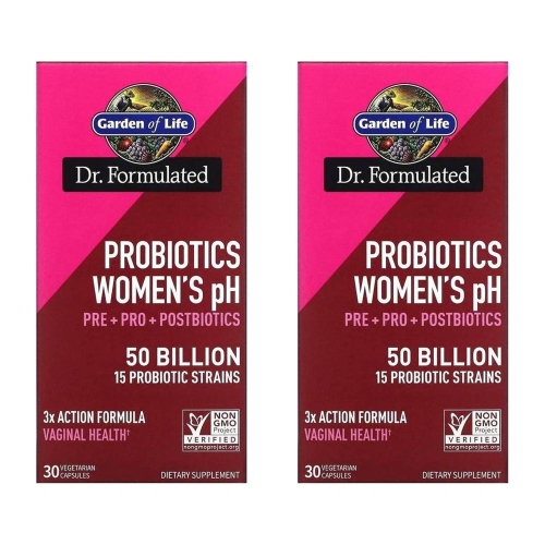 가든오브라이프 Dr. Formulated 프로바이오틱스 우먼스 PH 500억 30캡슐 (2개)_이미지