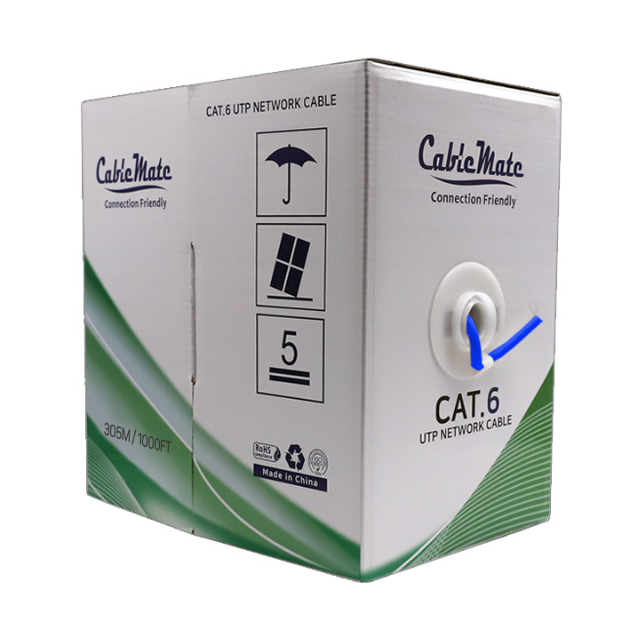 CABLEMATE CAT.6 UTP 랜케이블 박스 (블루, 305m)_이미지