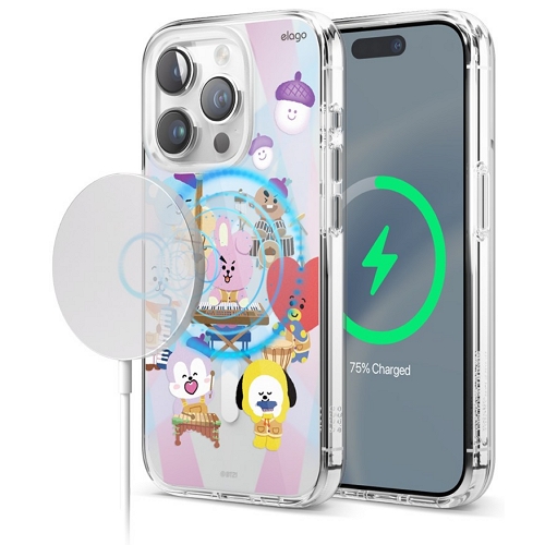 엘라고 아이폰15 프로 BT21 홉인럽 맥세이프 하이브리드 케이스