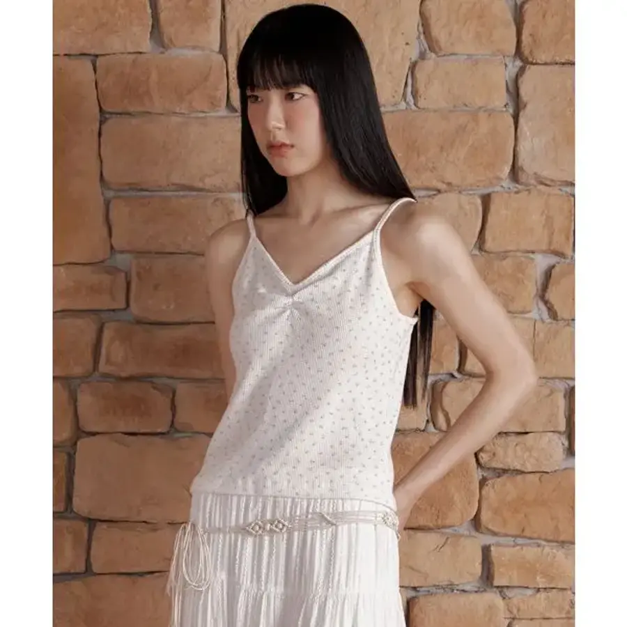 샐리 테일즈 CELITAILS FLOWER WAFFLE S리 LEEVELESS TOP_IVORY CE2534TS004MIV 37..