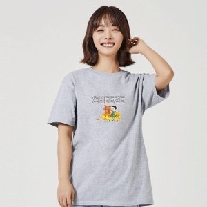 키밍 치즈 반팔티 데일리 그래픽 W75892A