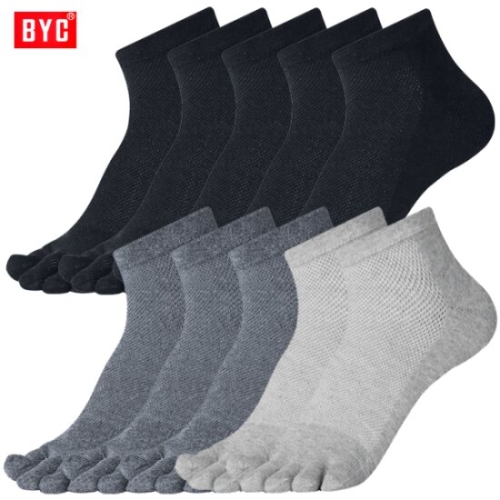 BYC 통기성좋은매쉬조직발가락단목남양말10켤레SMS4506_이미지