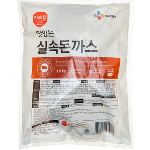 CJ프레시웨이 이츠웰 실속 돈까스 1.3kg (3개)_이미지