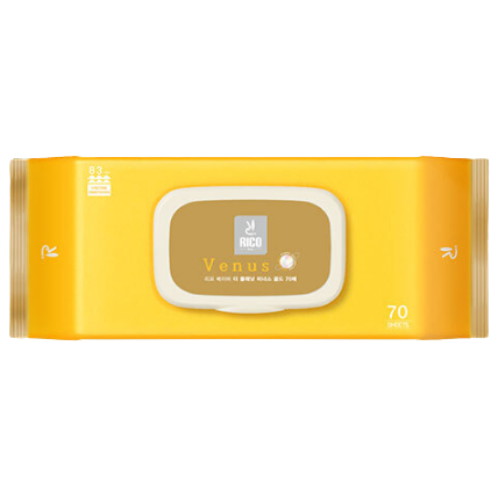 한울생약 리꼬 더플래닛 비너스 골드 물티슈 캡형 70매 (20팩)