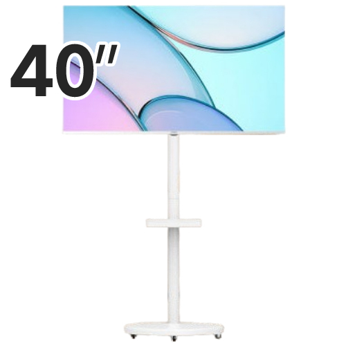 AMG 리얼 화이트 스마트 40인치 QLED 돌비 AI 구글5.0 이동형 패키지