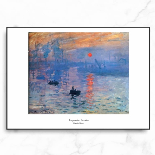 [불명] 모네 명화 그림 해돋이 인상 포스터 중형
