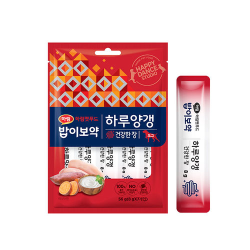 하림펫푸드 독 밥이보약 하루양갱 건강한 장 56g (8g x 7p) (1개)_이미지
