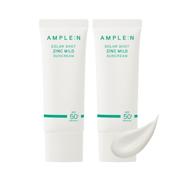 앰플엔 솔라샷 징크 마일드 선크림 40ml (4개)_이미지