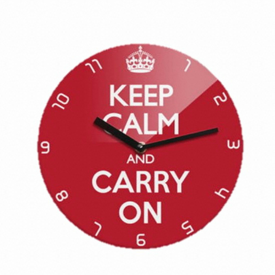 녹스디자인 Reflex KEEP CALM AND CARRY ON 무소음벽시계(대) KYE280-RD