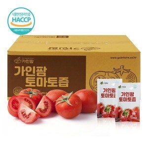 가인팜 국내산 <b>토마토</b> 100% 무첨가 토마토즙 100ml 100포