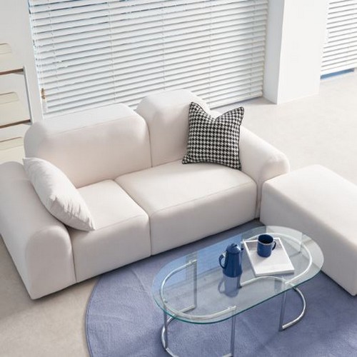 케이하우스홀드 로나 패브릭 소파 3인용 (스툴포함)