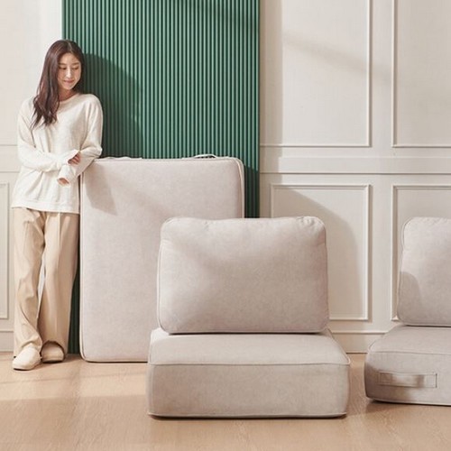 비앙스 캐리 아쿠아 모듈 패브릭 좌식소파 1인용_이미지