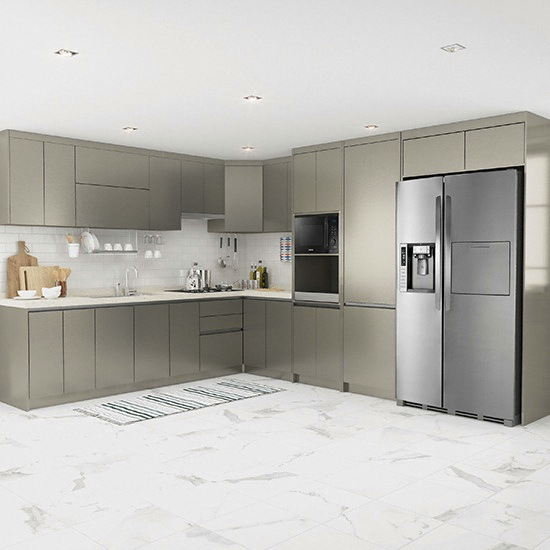 닥터씽크 릴러블키친7 메탈실버 ㄱ자 멀티수납형