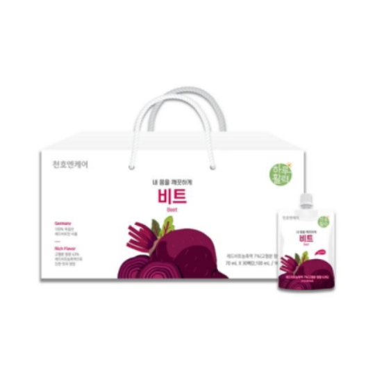 천호엔케어 내 몸을 깨끗하게 비트즙 70ml 30포 (4개)_이미지