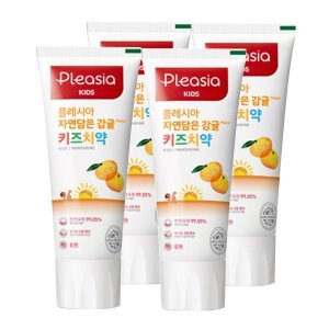 아모레퍼시픽 플레시아 자연담은 키즈치약 80g (4개)