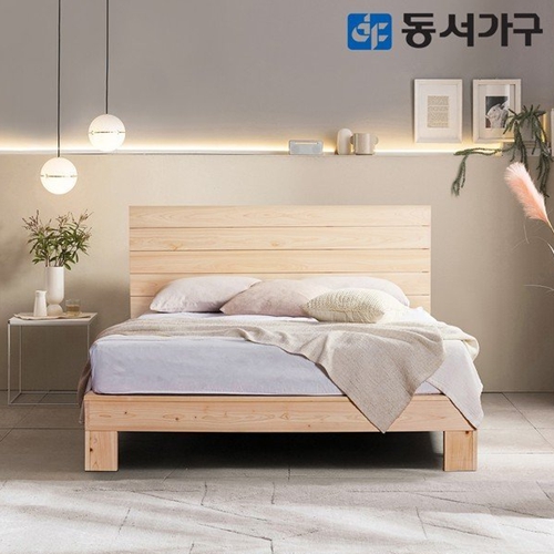 힐링 편백나무 하이헤드 침대 K
