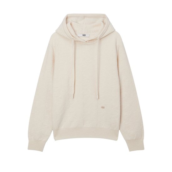 LF 닥스레이디스 패턴 울 후드니트 DLSW4D803CR