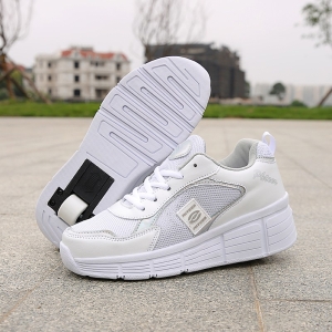 힐리스 롤러슈즈 신발 더블휠 바퀴달린 신형 간편한 운동화 36 CBL605화이트홑겹메쉬_이미지