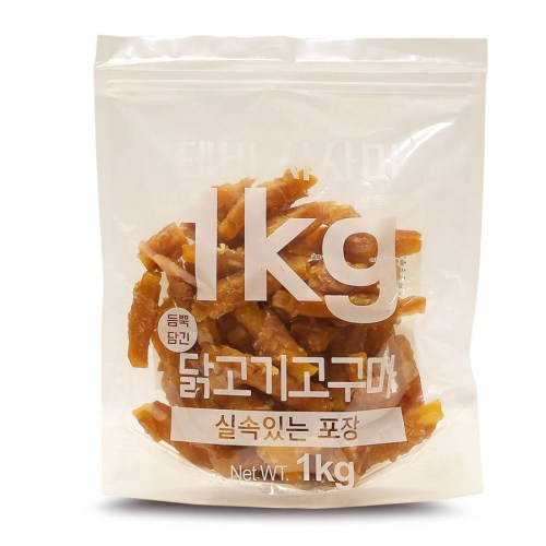 테비토퍼 테비 사사미 닭고기고구마 1kg (1개)