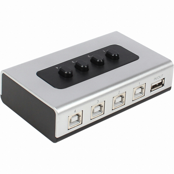 강원전자 NETmate USB 2.0 4B:1A 수동 선택기 벽걸이형 (NM-US14)