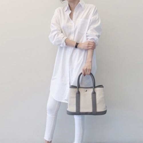 F33861 원피스셔츠 코디하는 화이트롱셔츠 셔츠원피스 W85683A