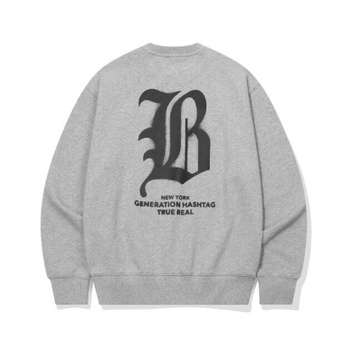 월드와이드브랜즈 빈트릴 긴팔티 VQA BA251RM001MG B고딕 로고 맨투맨 멜란지 그레이