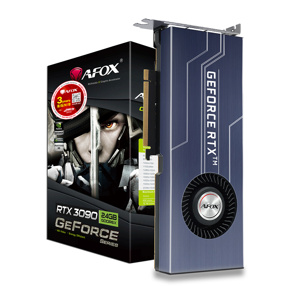 AFOX 지포스 RTX 3090 D6X 24GB TURBO FAN 대원씨티에스_이미지