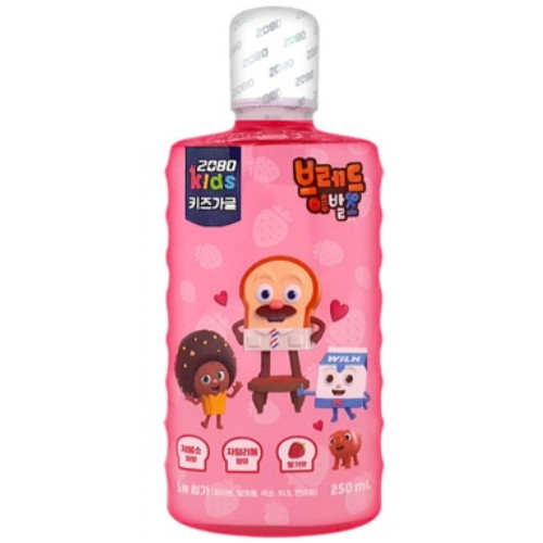 2080 키즈가글 브레드 이발소 딸기맛 250ml (4개)_이미지