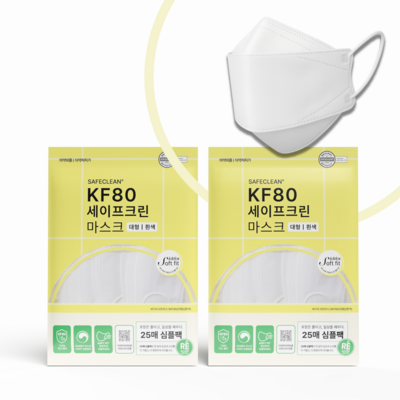 유니맥스 세이프크린마스크 대형 KF80 (100매)_이미지