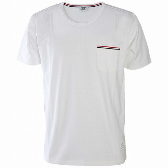 톰브라운 삼선 라이닝 반팔티셔츠 MJS010A 01454 (100, 화이트)