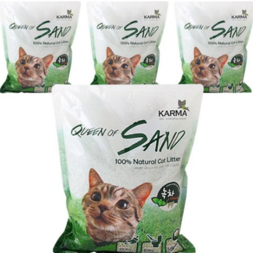 채널펫 카르마 ㅤ퀸오브샌드 두부모래 녹차 3kg (4개)_이미지