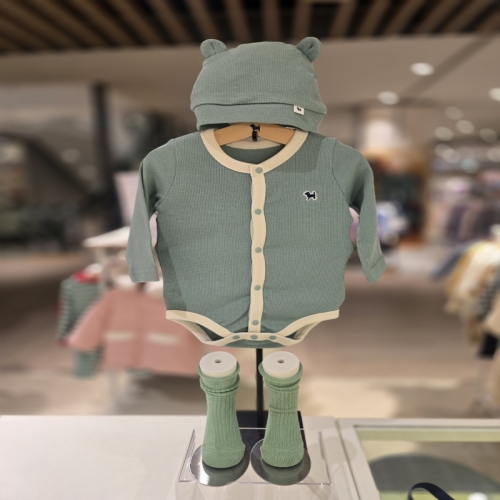 블루독베이비 모달골지컬러 모자 양말 바디수트 세트 441700401801114 ch /백일/돌/조카