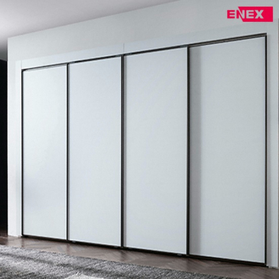 에넥스 ENNEE 매트 화이트 슬라이딩 붙박이장 실속형 (270cm)_이미지
