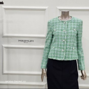 라운드넥 트위드 자켓 MMYAAWJ1130_CJ