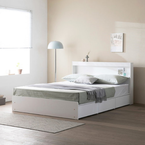 파로마 르마르 통수납 LED침대 Q (매트별도)