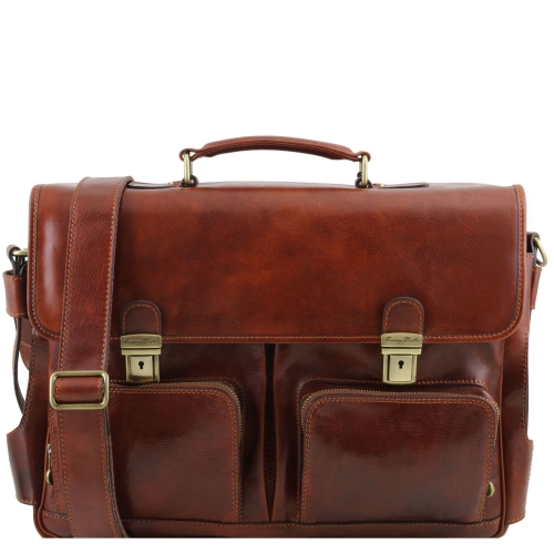 투스카니레더 벤티미글리아 내츄럴 천연가죽 브리프케이스 TL141449