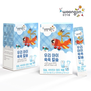 힐링팜 웅진식품 우리아이쑥쑥 칼슘젤리 20g 30포 (2개)