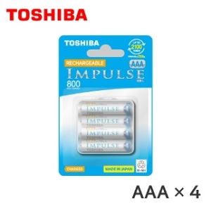 도시바 임펄스 800mAh 2100회 AAA (4개)