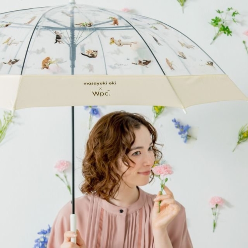 WPC 냥브렐라 고양이 튼튼한 투명우산 비닐 장우산 PT-OM05-001_이미지