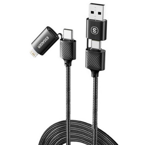 ESSAGER PD C타입 65W 4in1 멀티 케이블 EX-X49 해외구매 (1m, 1개)_이미지