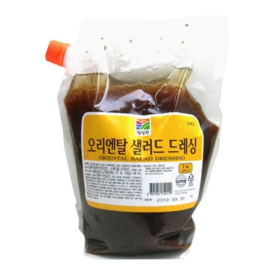 청정원 오리엔탈 샐러드 드레싱 2kg (2개)_이미지
