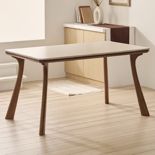 보니애가구 한샘몰 노르딕 원목 양면 포세린 세라믹 식탁 1400 (의자별도)_이미지