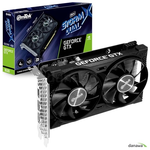 이엠텍 지포스 GTX 1630 STORM X Dual MINI D6 4GB_이미지