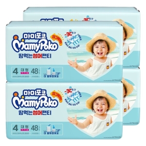 마미포코 2023 땀먹는 썸머 팬티형 4단계-여아용 (192매)_이미지
