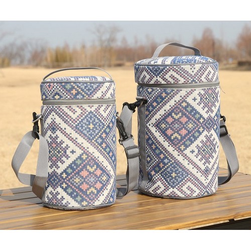 캠핑문 감성 캔버스 파라핀 오일랜턴 가방 보온통가방 (M)_이미지