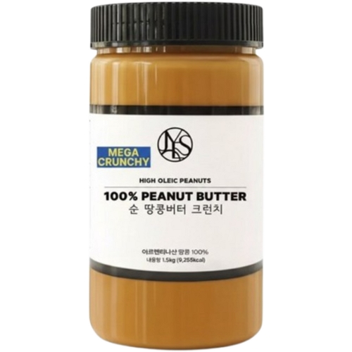 대륙식품 야스티 순 땅콩버터 크런치 1.5kg (4개)_이미지